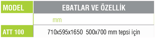 ATT 100-Tepsi Taşıma Arabası